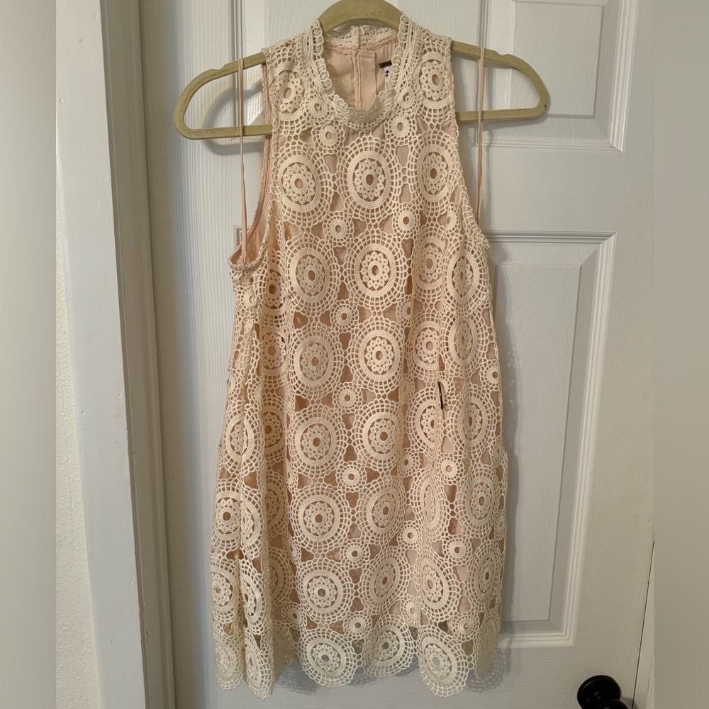 Free People Crotchet mini dress
